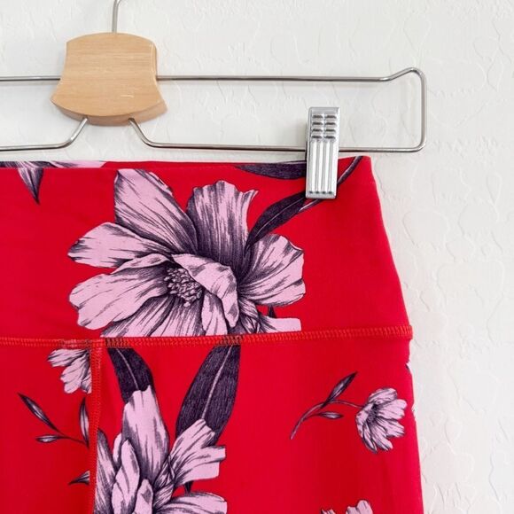 Spiritual Gangster Perfect High Rise Waist Floral Leggings Red Pink Gym Size M - Picture 6 of 9